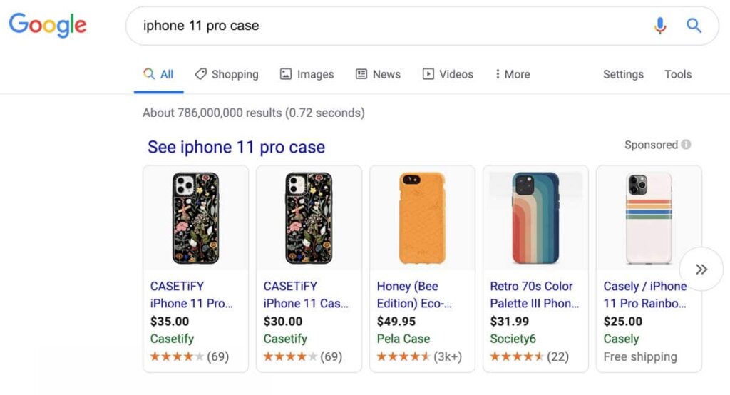 Google shopping ads
