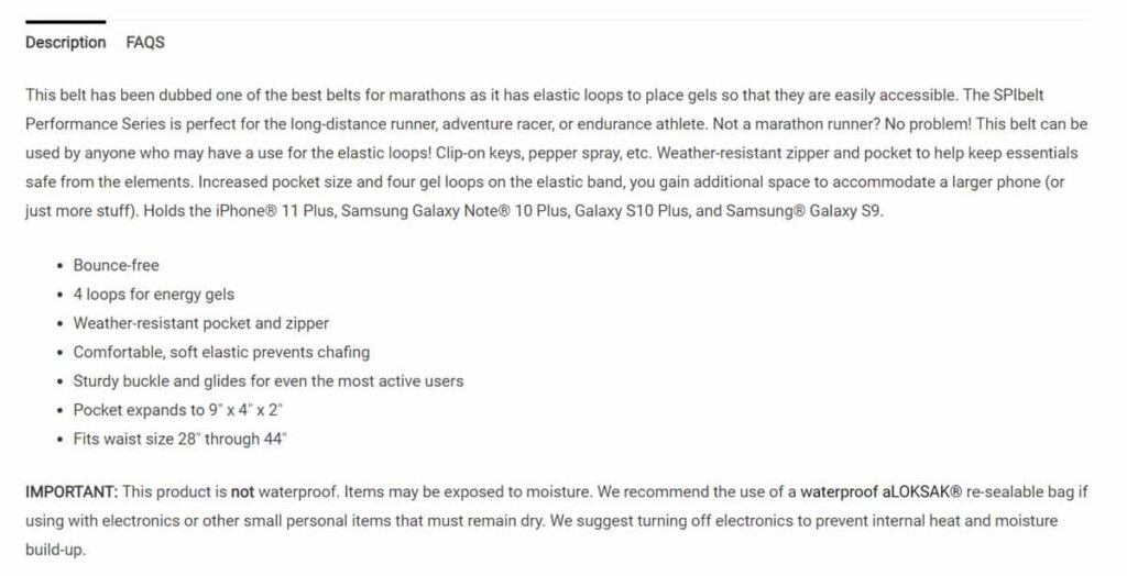 Product description