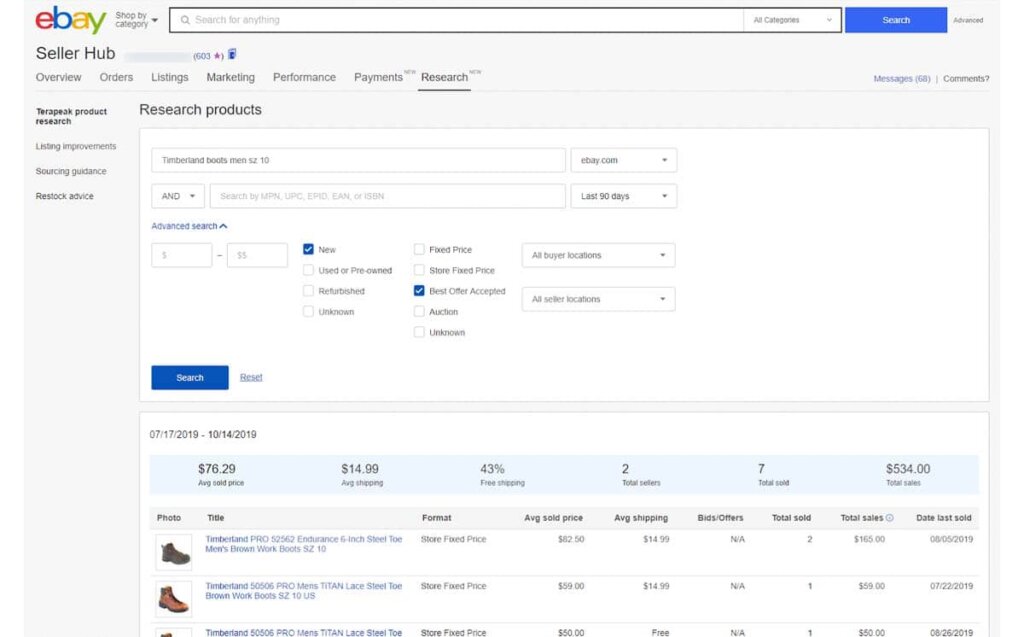 eBay Verkäufer-Hub