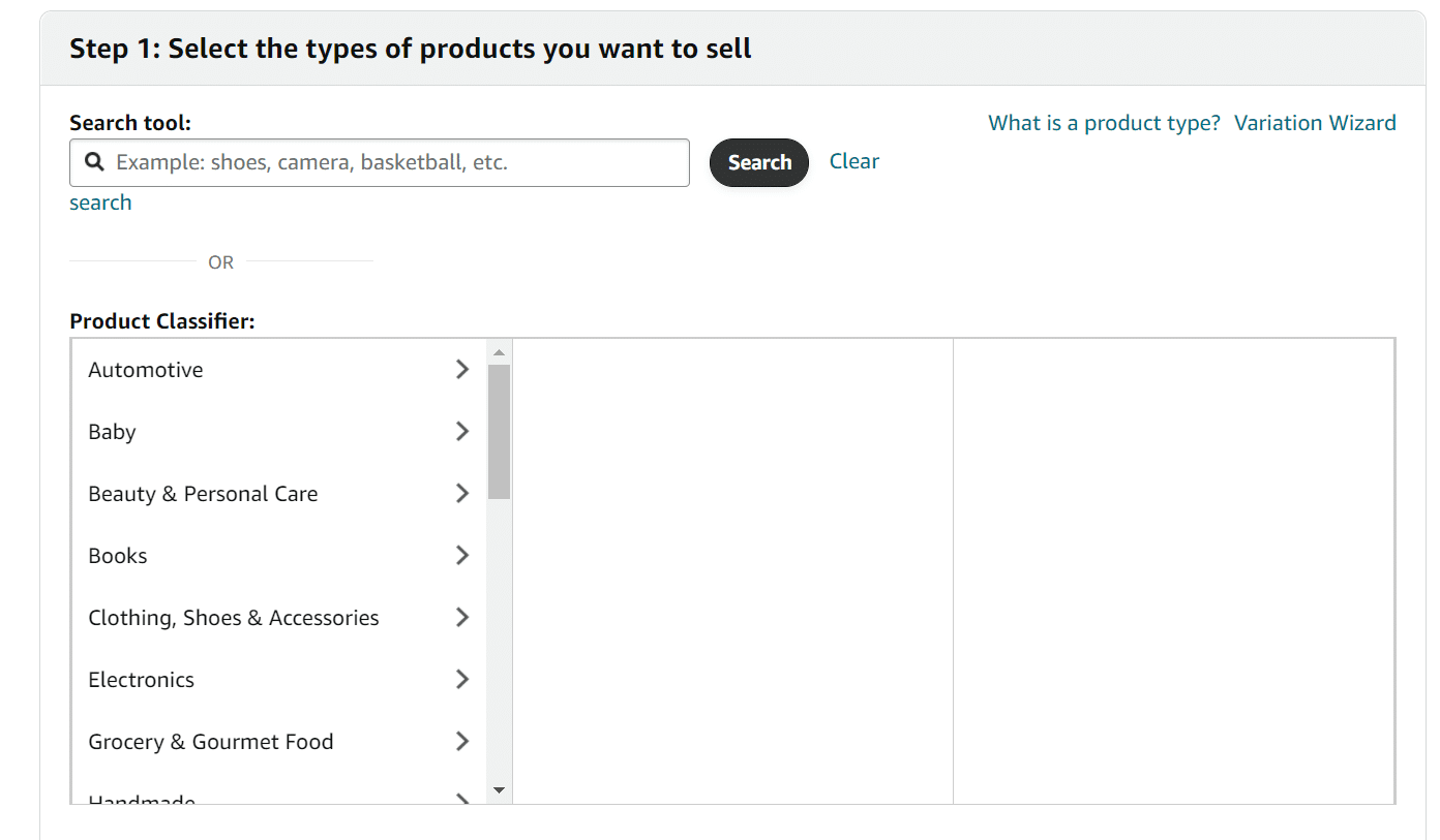 Categorías de productos Amazon